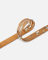Cintura 3cm in suede con passanti - | Pinko