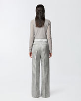 Pantaloni ampi eleganti in raso delavato - | Pinko