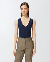 Top smanicato costine misto seta - | Pinko