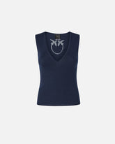 Top smanicato costine misto seta - | Pinko