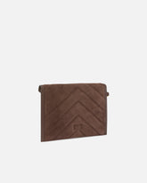 Suede pouch with Love Birds logo - | Pinko