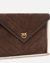 Suede pouch with Love Birds logo - | Pinko