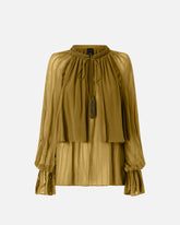 Blusa con righe raso e ricamo perline - | Pinko