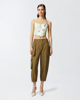 Top bustier senza maniche a fiori - | Pinko