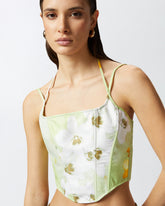 Top bustier senza maniche a fiori - | Pinko