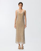 Vestito a sirena traforato con paillettes - | Pinko