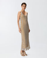 Vestito a sirena traforato con paillettes - | Pinko