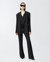 Giacca blazer in tela con bottoni - | Pinko