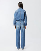 Tuta jeans lunga con taschini - | Pinko