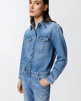Tuta jeans lunga con taschini - | Pinko