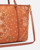 Borsa shopper media a mano stampa bandana con tracolla - | Pinko