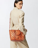 Borsa shopper media a mano stampa bandana con tracolla - | Pinko