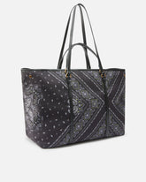 Borsa shopper maxi doppio manico con stampa bandana - | Pinko