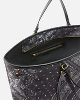 Borsa shopper maxi doppio manico con stampa bandana - | Pinko