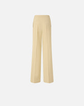 Pantaloni con piega in lino stretch - | Pinko