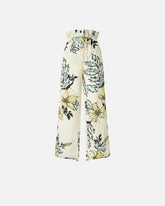 Pantaloni ampi a fiori con vita alta - | Pinko