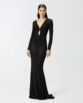 Abito elegante con gonna semitrasparente e strascico - | Pinko