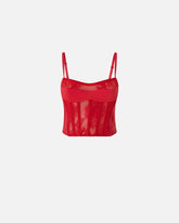 Bustino in pizzo con spalline sottili - | Pinko