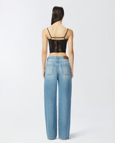 Bustino in pizzo con spalline sottili - | Pinko