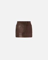 Minigonna in pelle con tasche - | Pinko