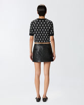 Minigonna in pelle con tasche - | Pinko