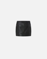 Minigonna in pelle con tasche - | Pinko