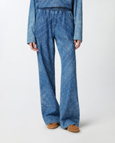 Pantaloni larghi denim leggero stampa bandana - | Pinko