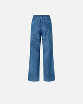 Pantaloni larghi denim leggero stampa bandana - | Pinko