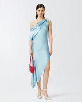 Abito da cerimonia midi asimmetrico in satin - | Pinko