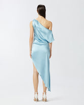 Abito da cerimonia midi asimmetrico in satin - | Pinko