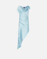 Abito da cerimonia midi asimmetrico in satin - | Pinko