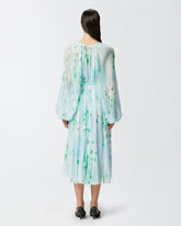 Vestito midi plissè stampa fiori - | Pinko