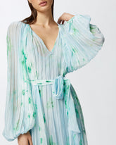 Vestito midi plissè stampa fiori - | Pinko