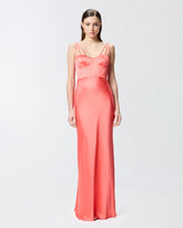 Abito lungo elegante in satin lucido - | Pinko