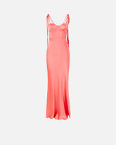 Abito lungo elegante in satin lucido - | Pinko