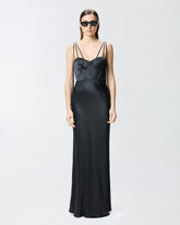 Abito lungo elegante in satin lucido - | Pinko
