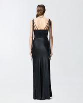 Abito lungo elegante in satin lucido - | Pinko
