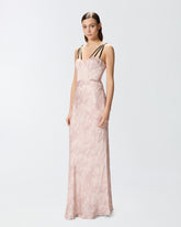 Abito lungo satin stampa cavalli Reimagine PINKO X Patrick McDowell - | Pinko