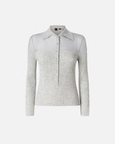 Maglia polo a maniche lunghe a costine - | Pinko