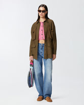 Giacca camicia leggera con tasche - | Pinko