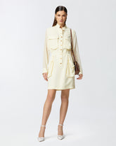Abito corto a camicia con tasche - | Pinko