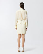 Abito corto a camicia con tasche - | Pinko