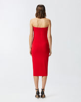 Abito midi da sera con scollo sagomato - | Pinko
