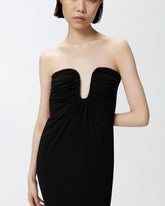 Abito midi da sera con scollo sagomato - | Pinko