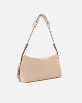 Saddle Bag Baguette medium shoulder bag in suede - | Pinko