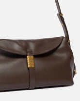 Borsa a spalla Saddle Bag media in pelle - Marrone | Pinko