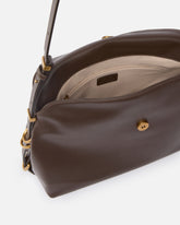 Borsa a spalla Saddle Bag media in pelle - Marrone | Pinko
