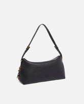 Średnia skórzana torebka na ramię Saddle Bag - Czarny | Pinko