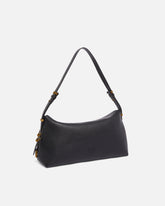 Średnia skórzana torebka na ramię Saddle Bag - Czarny | Pinko