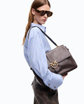 Große Schultertasche Extra Love Bag One Slouchy aus New-Biker-Leder - | Pinko